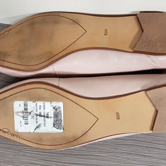 Halogen 'Owen' Pointy Toe Ghillie Flat Blush Leather Womens Size 9.5 M - Picture 9 of 10